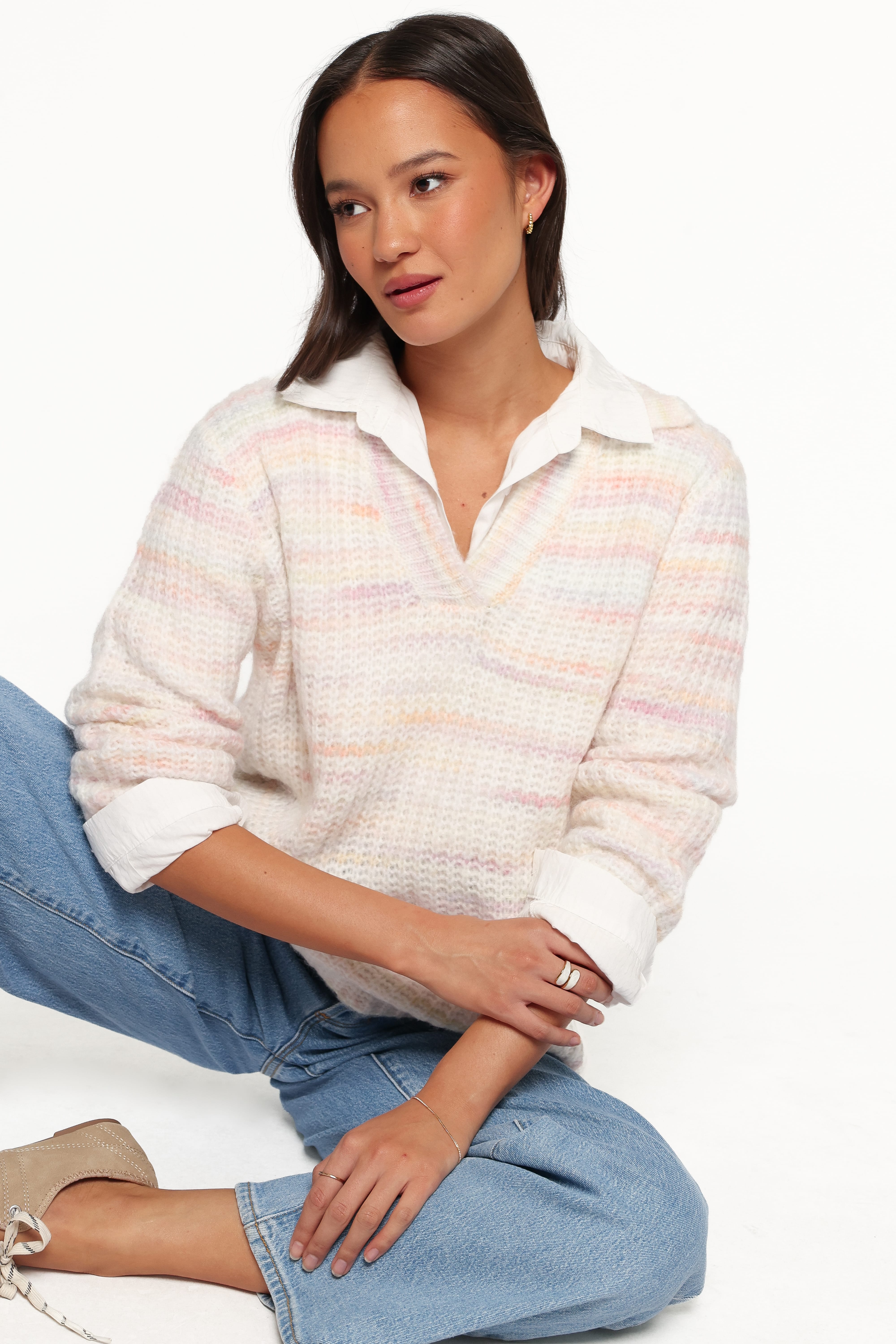 KNITWEAR Alyx Spacedye Polo Sweater - Pink Multi