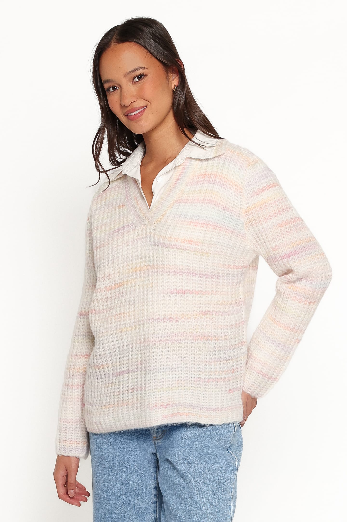 KNITWEAR Alyx Spacedye Polo Sweater - Pink Multi