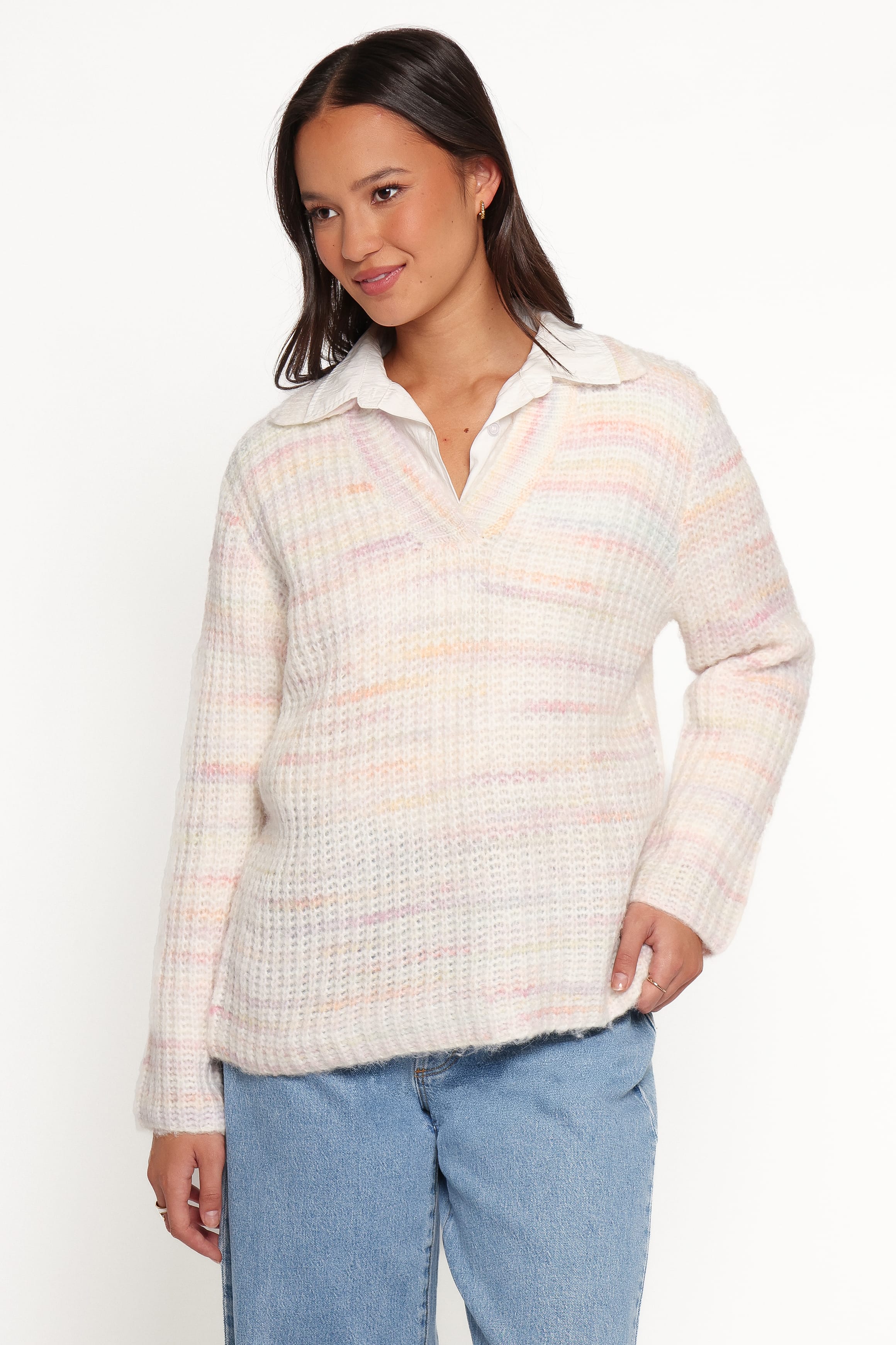 KNITWEAR Alyx Spacedye Polo Sweater - Pink Multi
