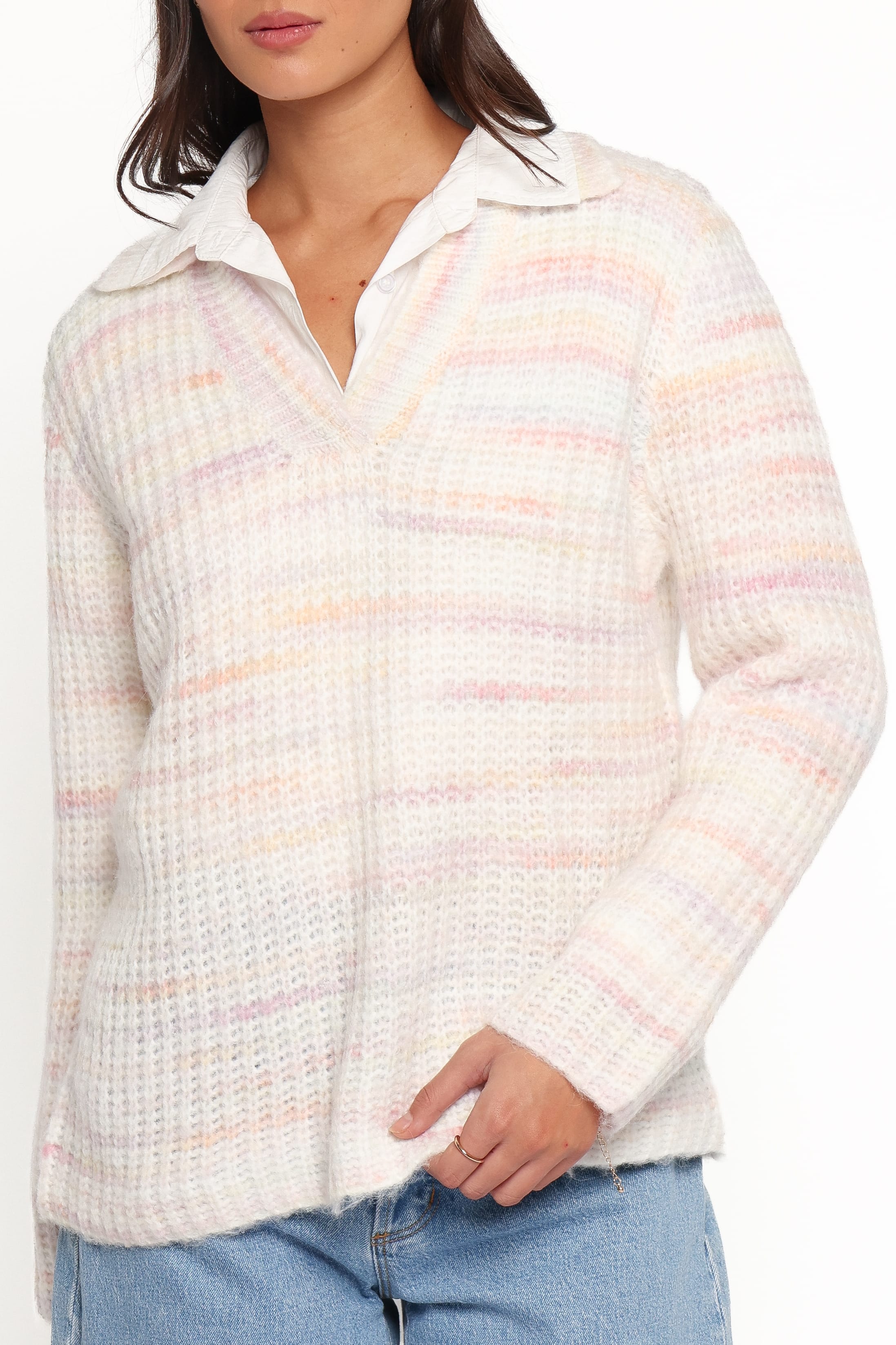 KNITWEAR Alyx Spacedye Polo Sweater - Pink Multi
