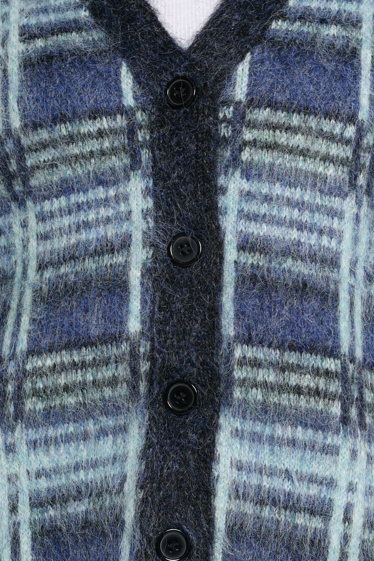 KNITWEAR Arnica Boxy Cardigan - Blue Plaid