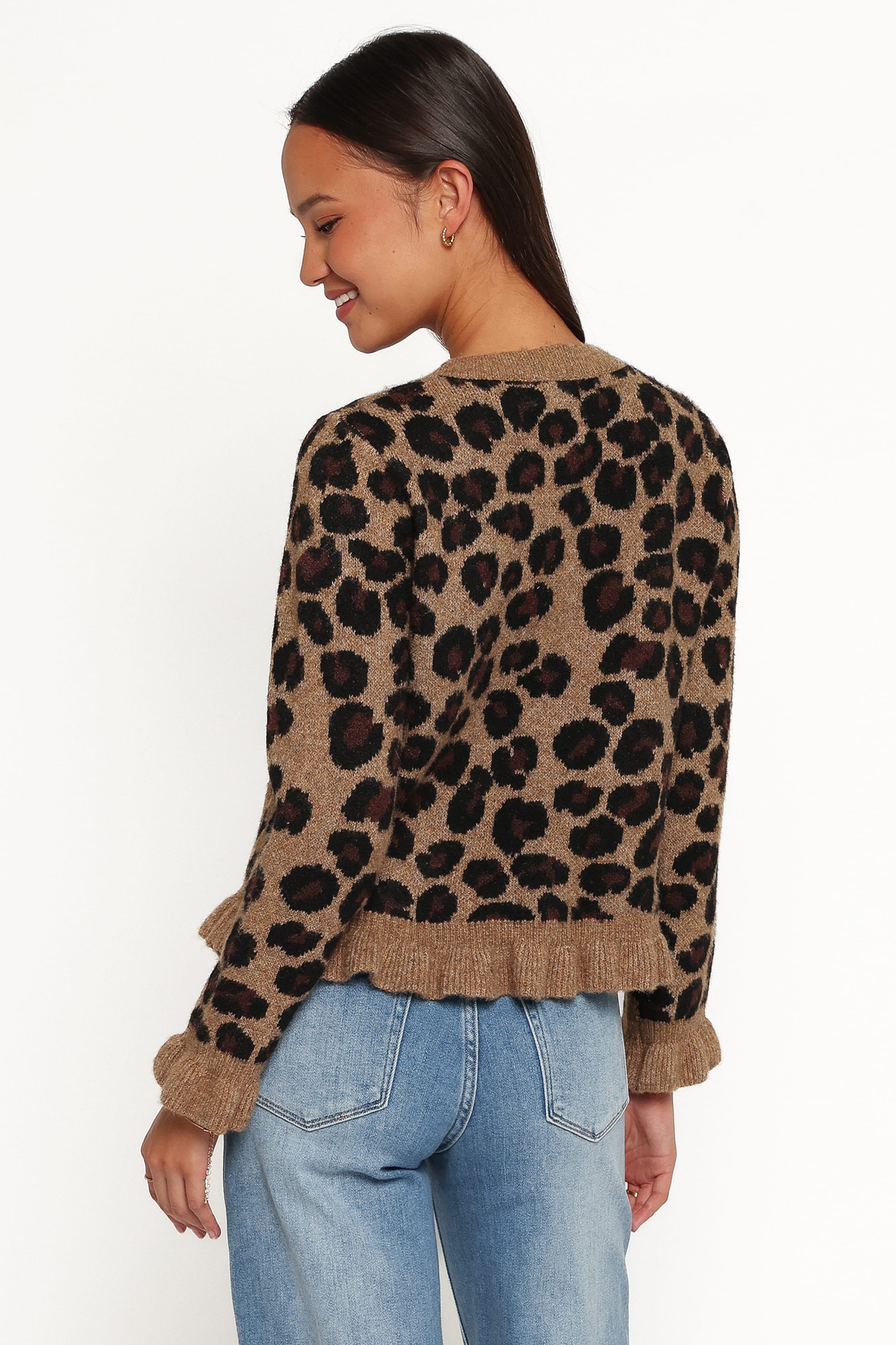 KNITWEAR Asha Cardigan - Brown Leopard