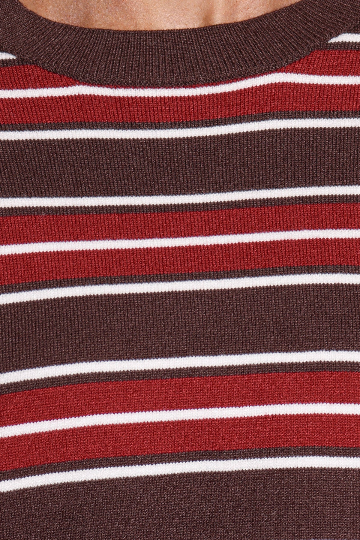 KNITWEAR Cendra Sweater - Red Brown Stripe
