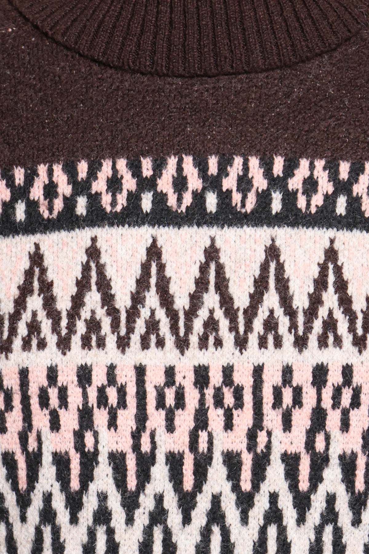 KNITWEAR Constantine Turtleneck Sweater - Brown Fair Isle