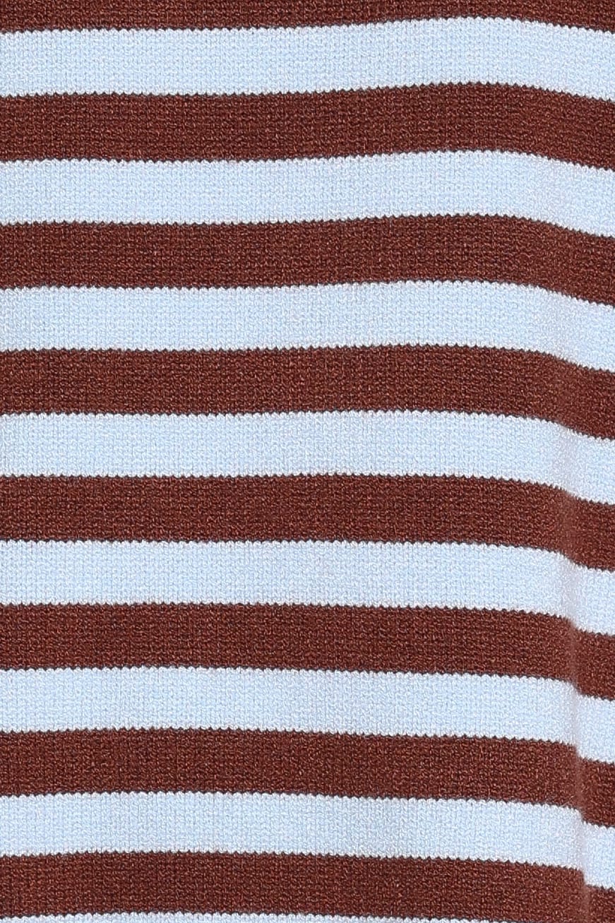 KNITWEAR Dominica Knit Sweater - Blue Chocolate Stripe