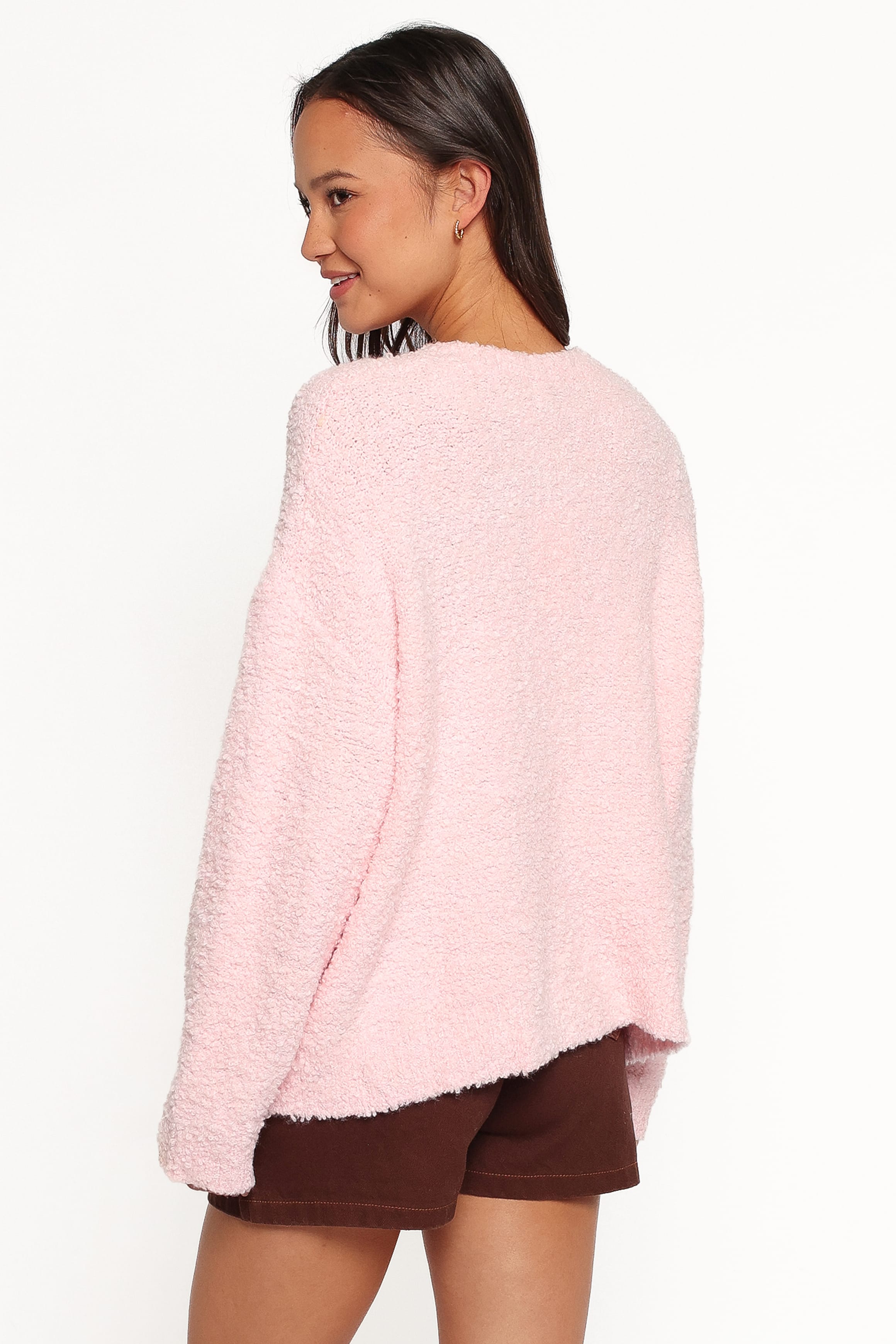 KNITWEAR Freida Boucle Knit Sweater - Pink