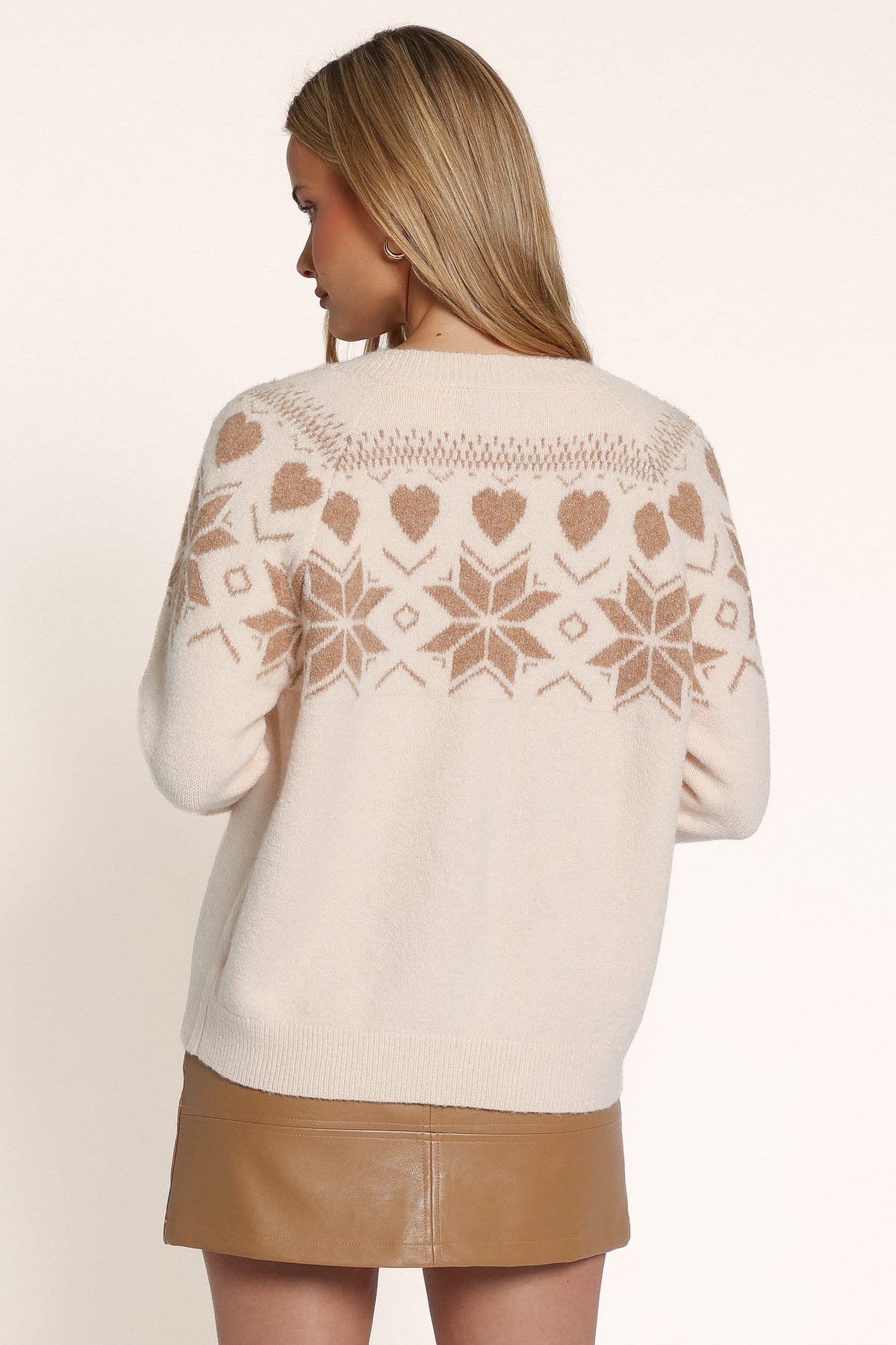KNITWEAR Jackson Cardigan - Cream Fair Isle