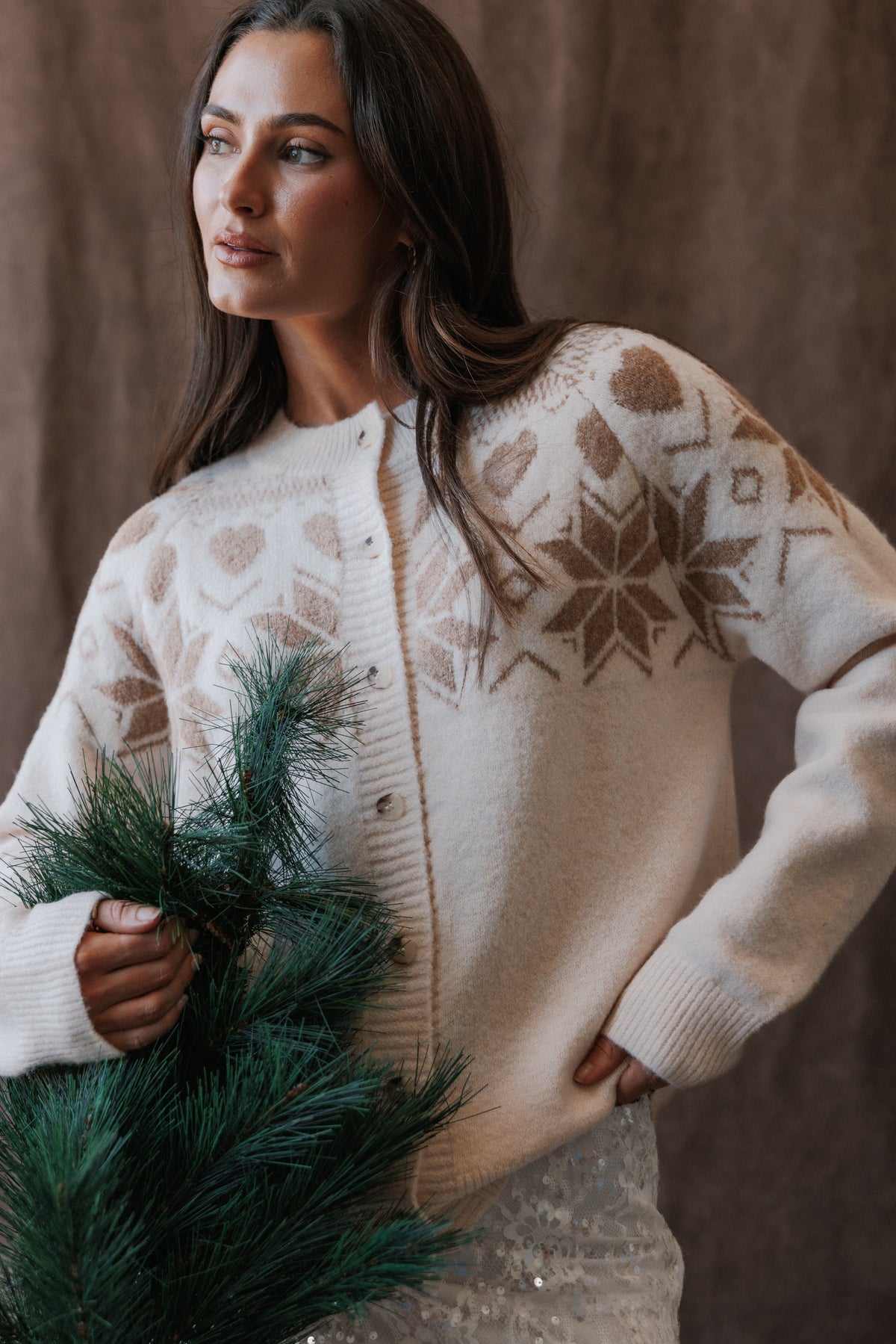 KNITWEAR Jackson Cardigan - Cream Fair Isle