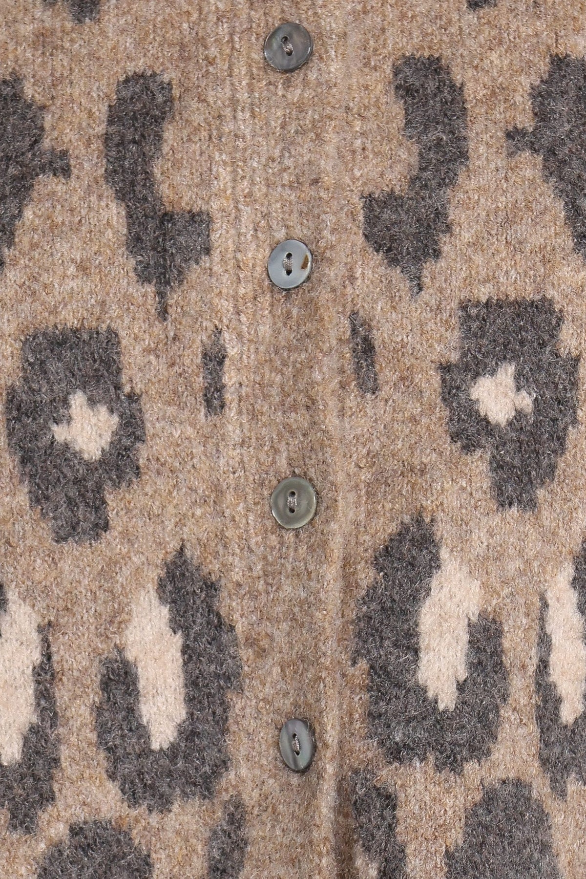 KNITWEAR Jess Puff Sleeve Cardigan - Leopard