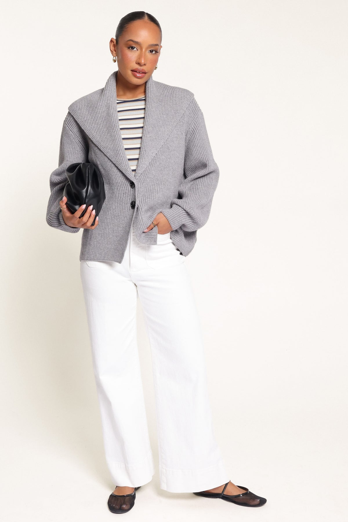 KNITWEAR Kailana Cardigan - Grey Marle