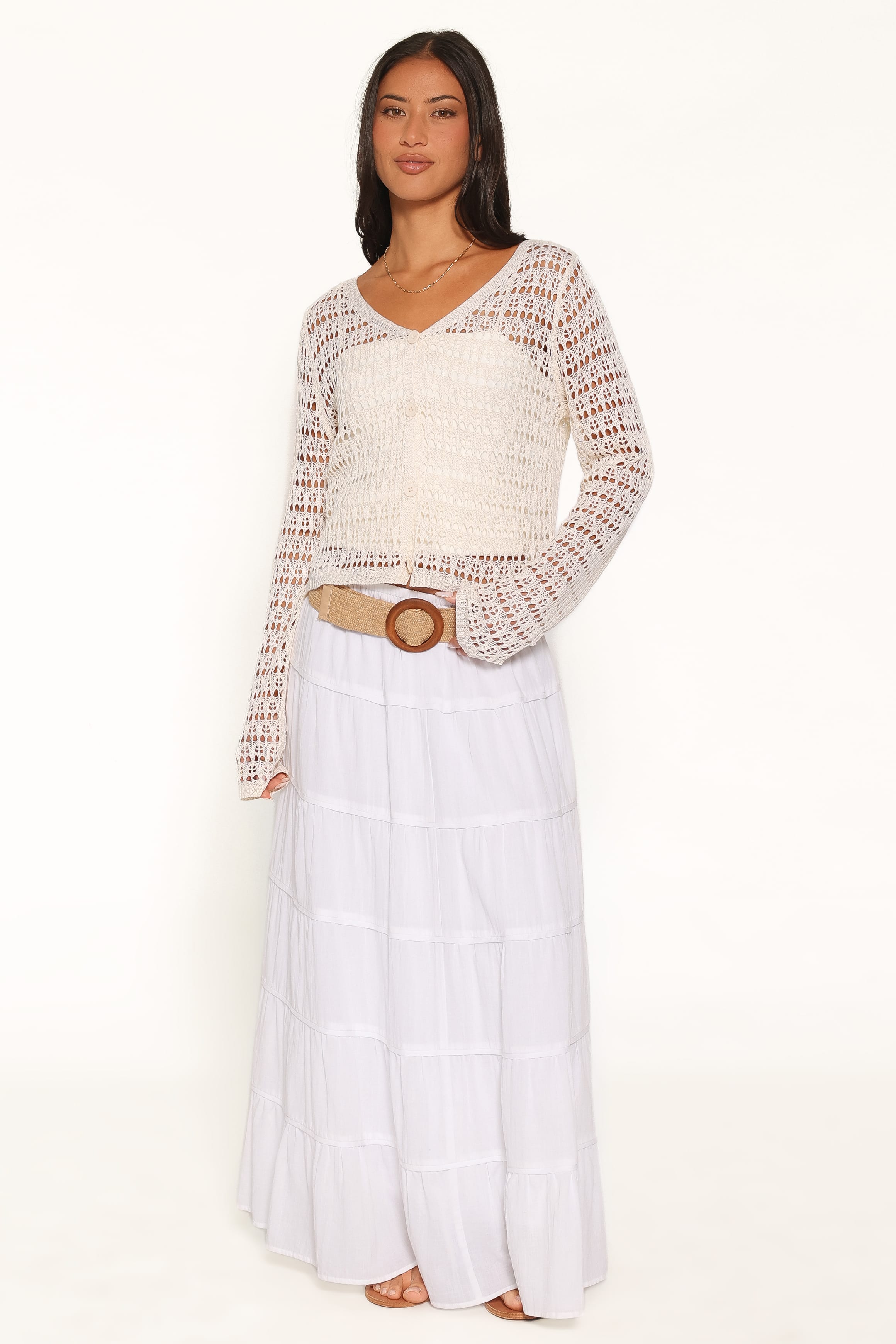 KNITWEAR Lorelle Pointelle Cardigan - Butter Yellow