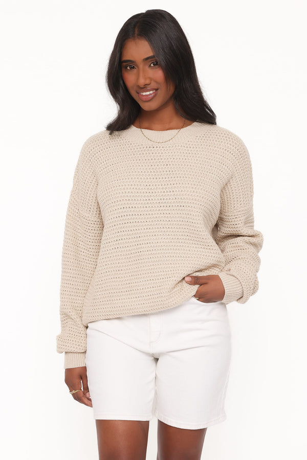 KNITWEAR Melane Open Stitch Sweater - Beige