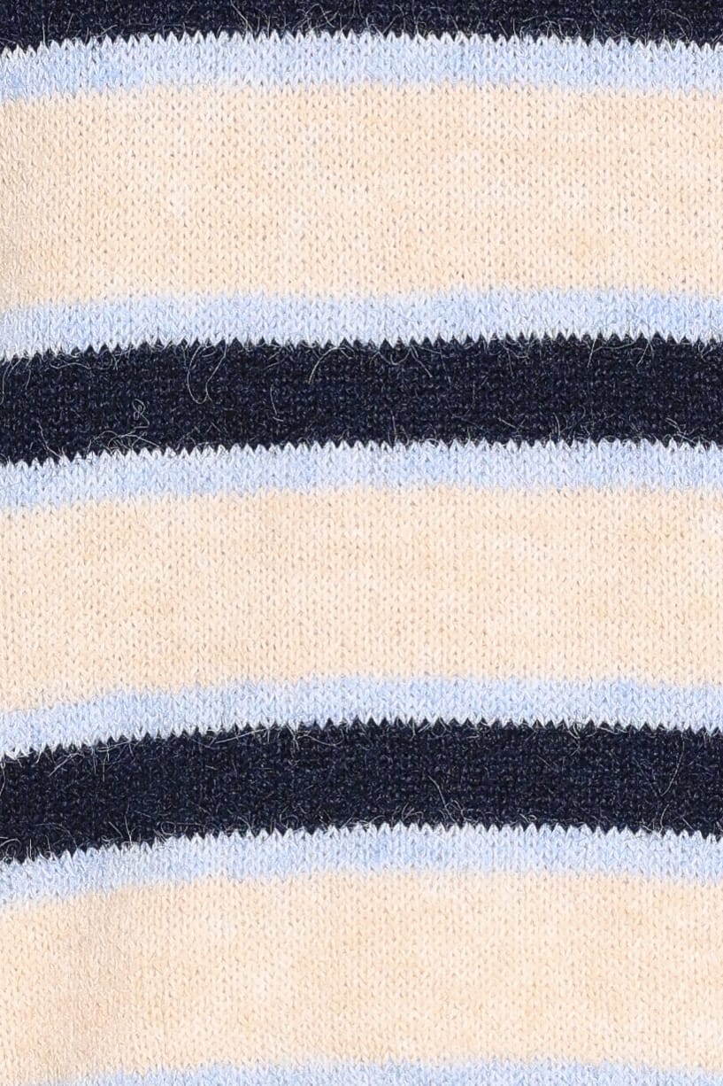 KNITWEAR Renae Knit Sweater - White Blue Stripe