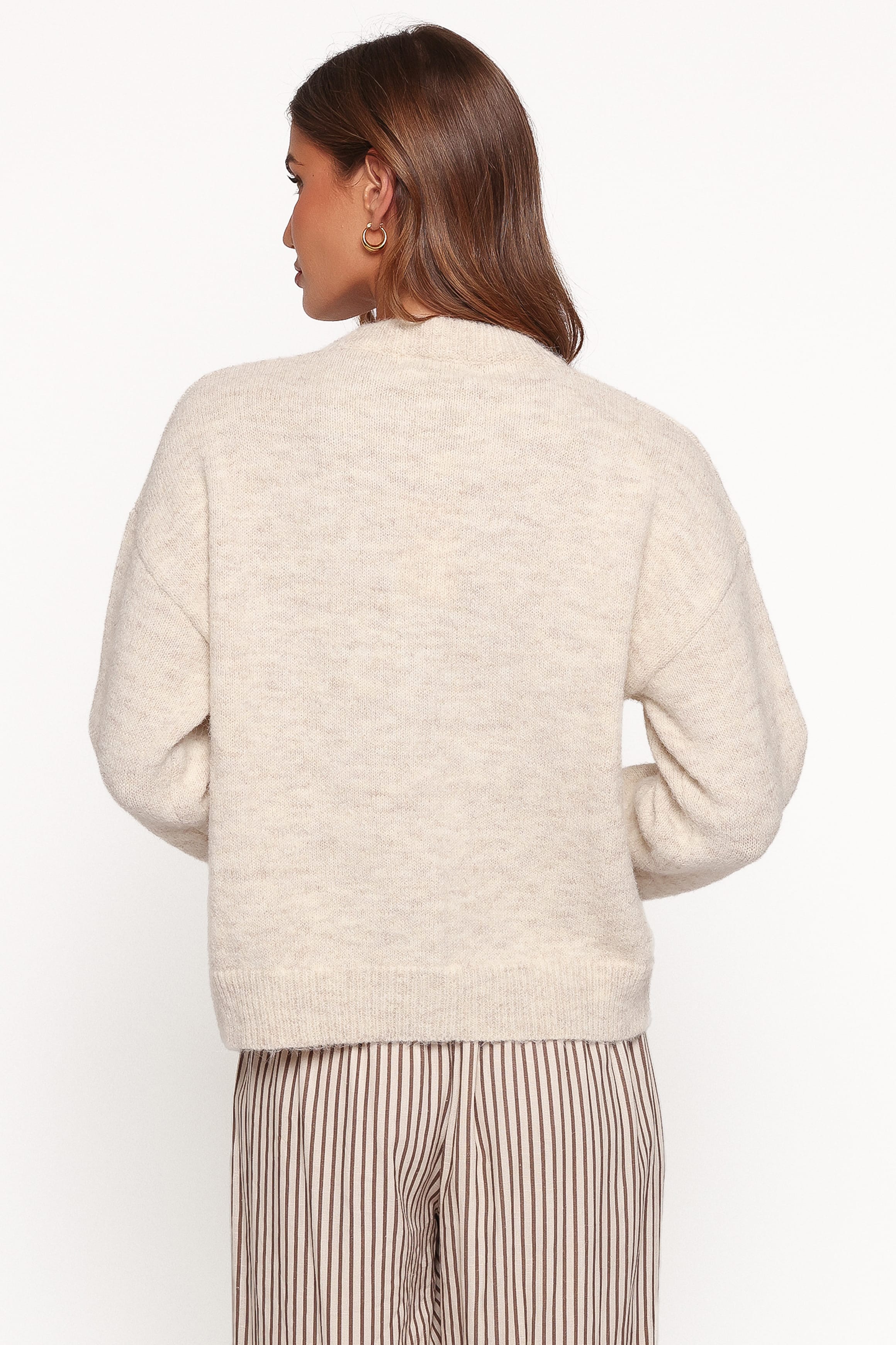 KNITWEAR Rita Tie Cardigan - Beige Marle