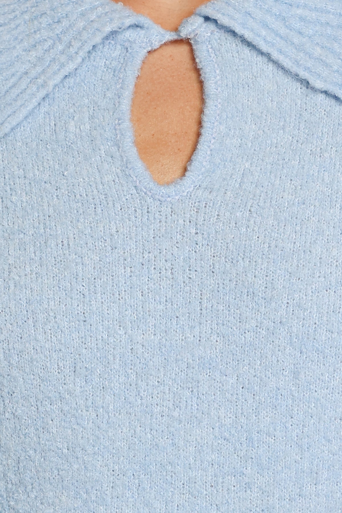 KNITWEAR Samara Collared Sweater - Light Blue