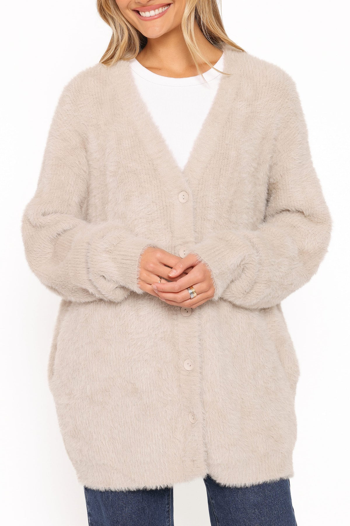 KNITWEAR Saoirse Oversized Cardigan - Camel