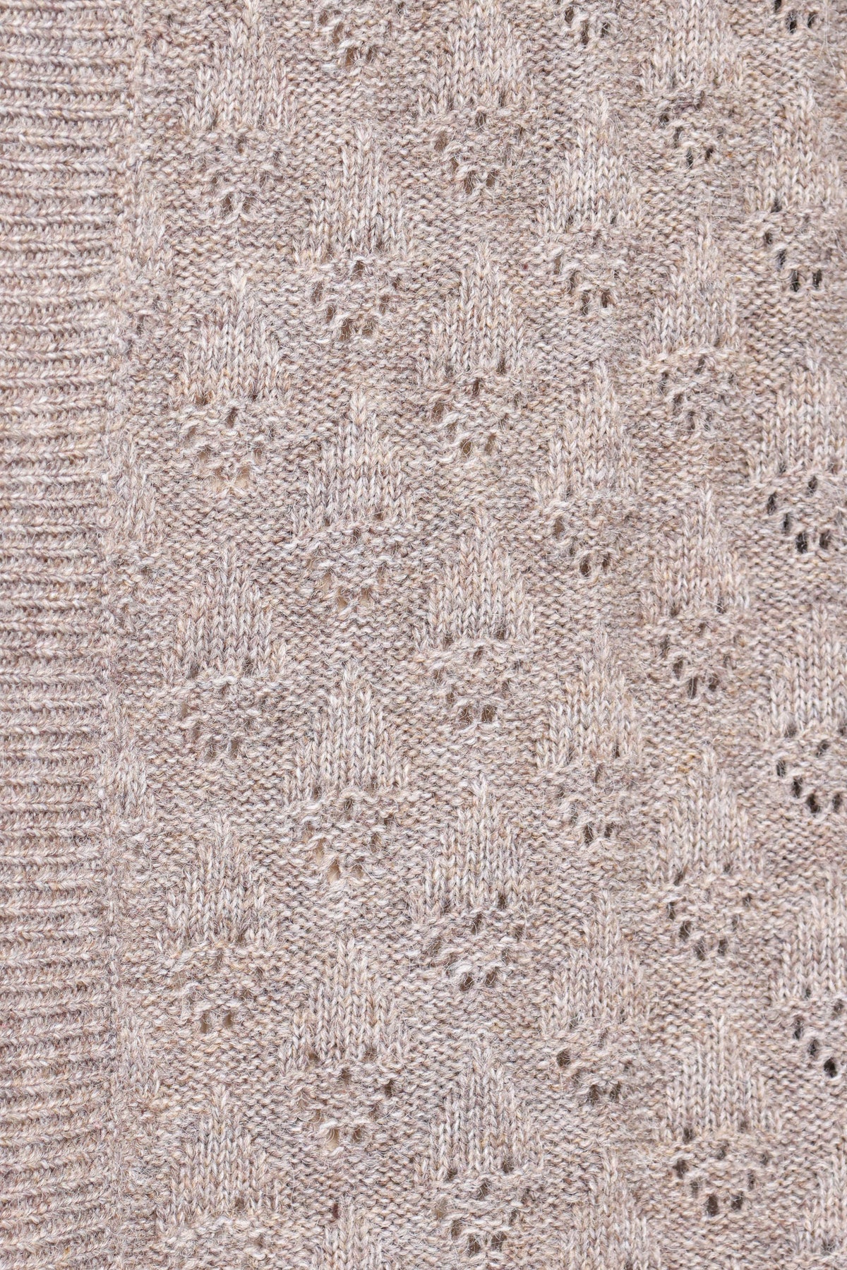 KNITWEAR Sarina Long Line Cardigan - Beige Marle