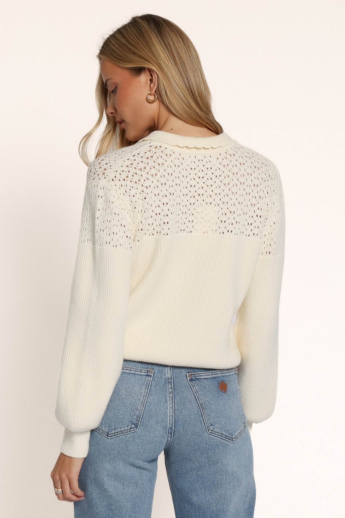 KNITWEAR Surya Collared Sweater - Cream
