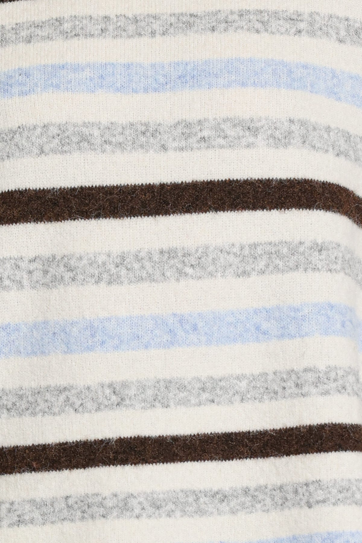 KNITWEAR Tasha Mockneck Sweater - Brown Stripe