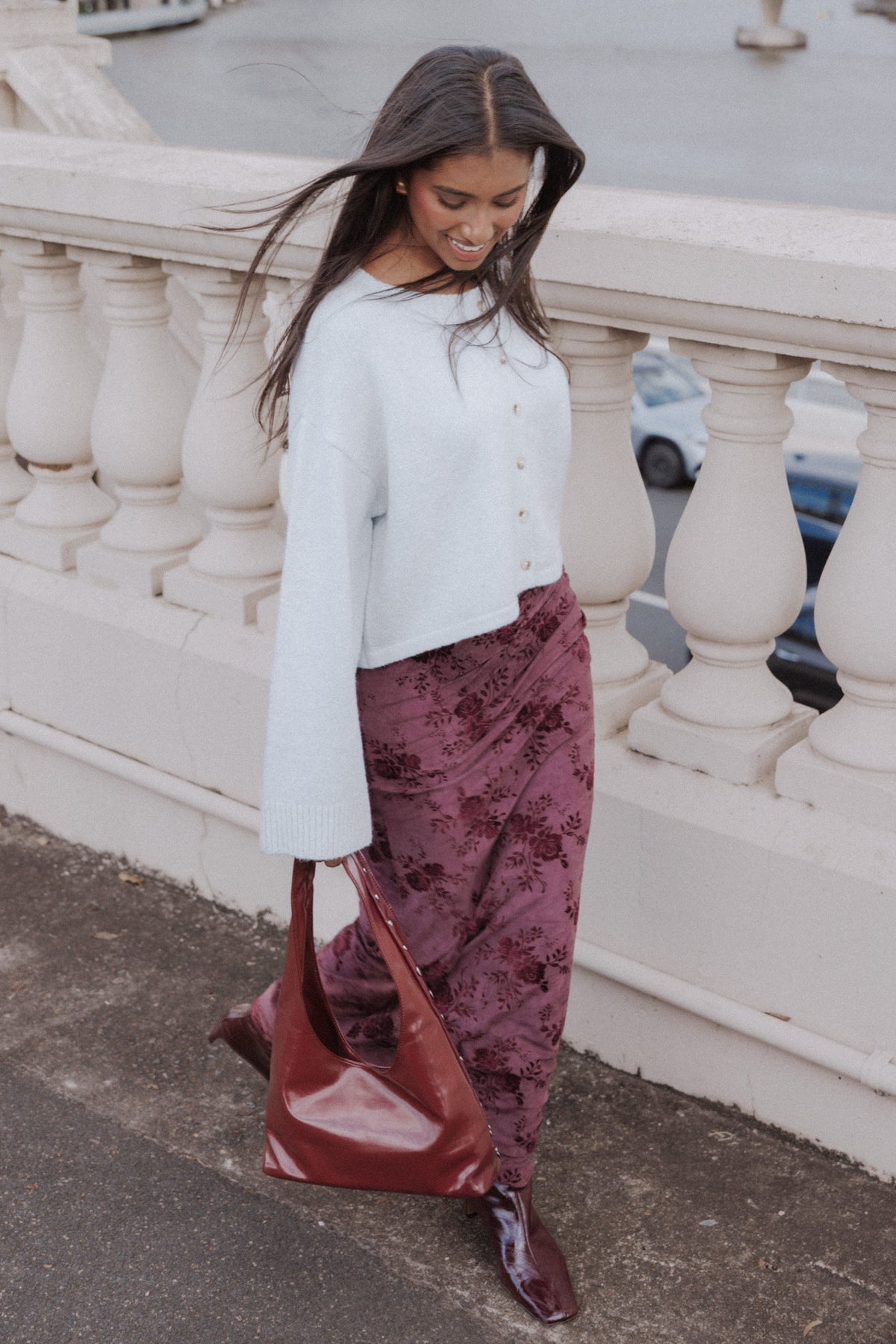KNITWEAR Tori Wide Sleeve Cardigan - Grey