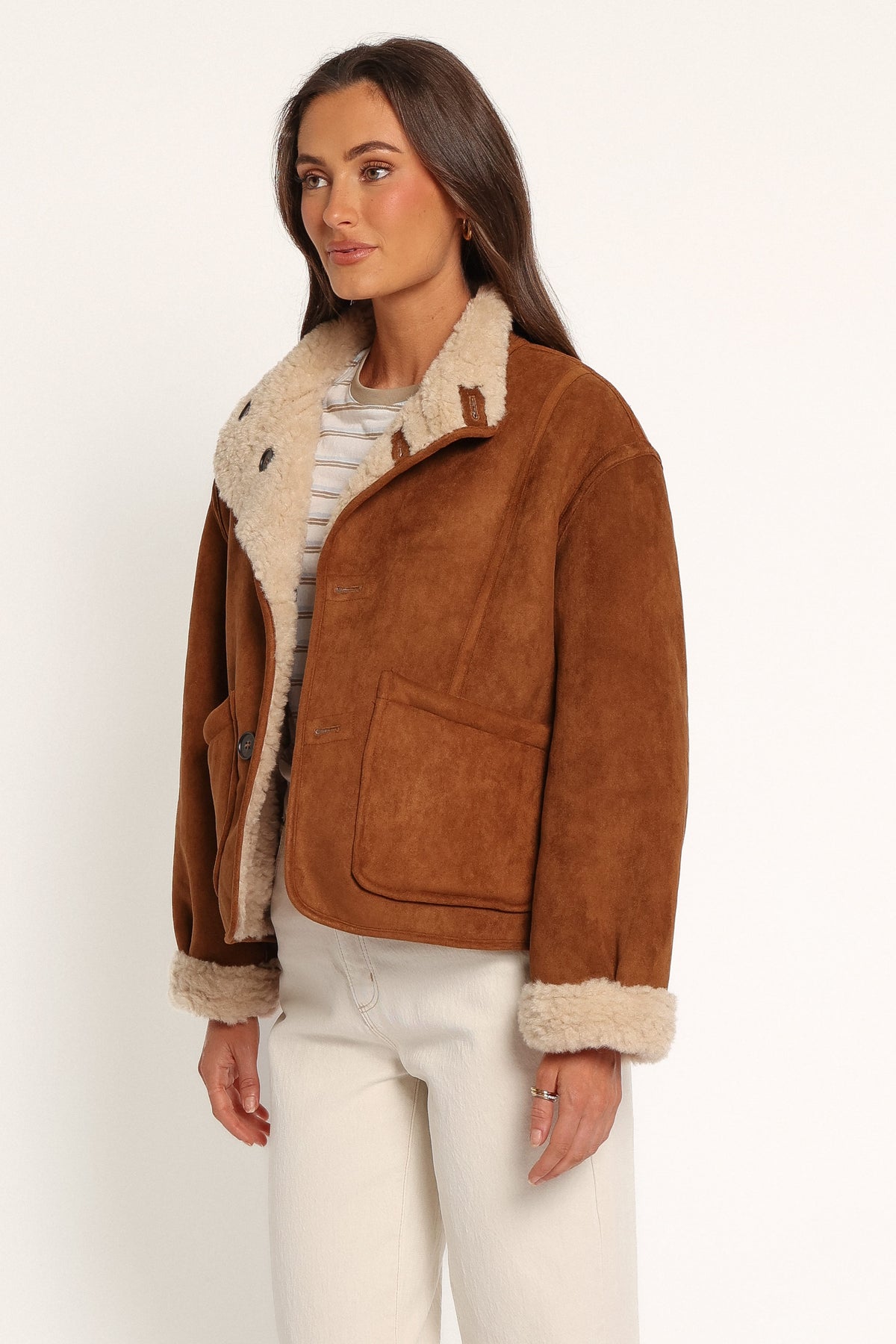 OUTERWEAR Aiden Sherling Jacket - Camel