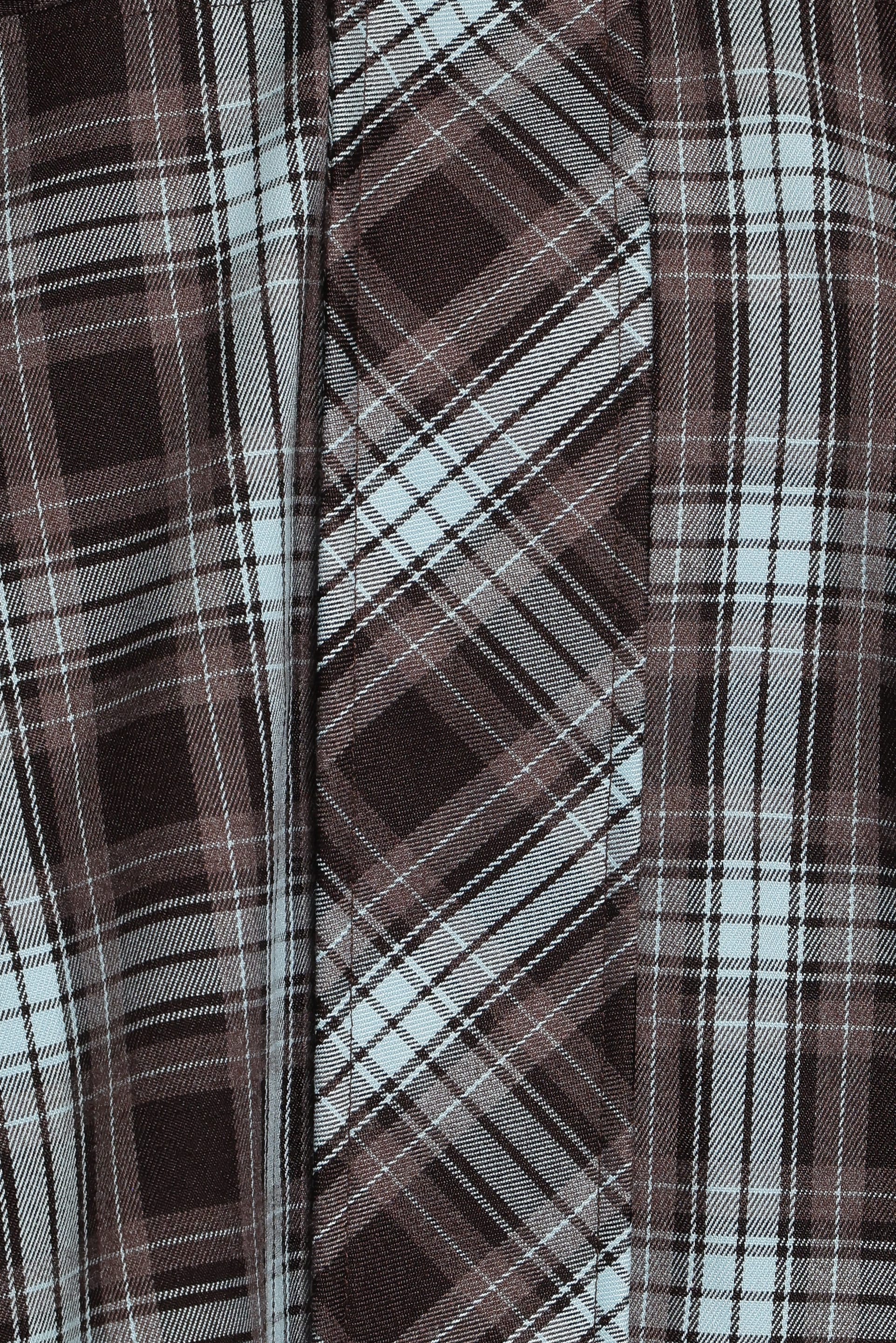 OUTERWEAR Bindy Bomber - Choc/Blue Plaid