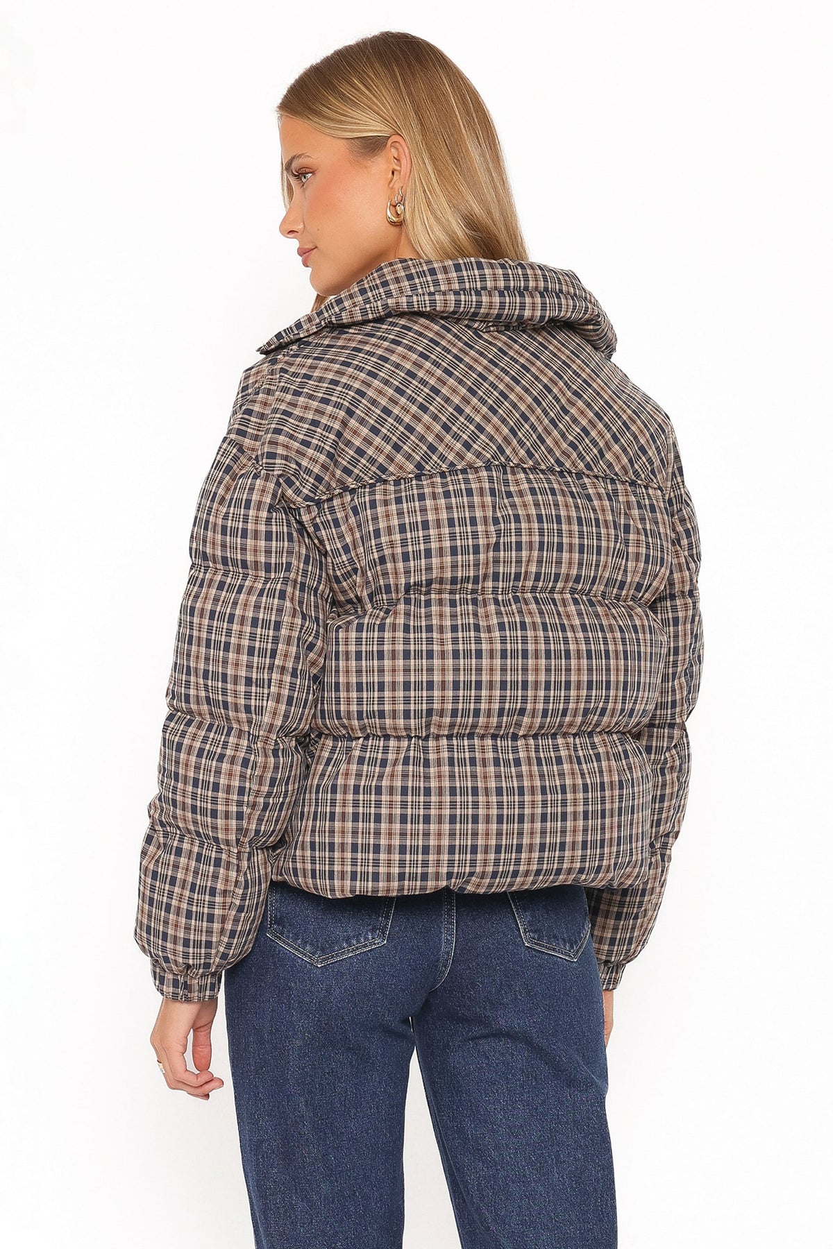 OUTERWEAR Chester Puffer Jacket - Brown Plaid