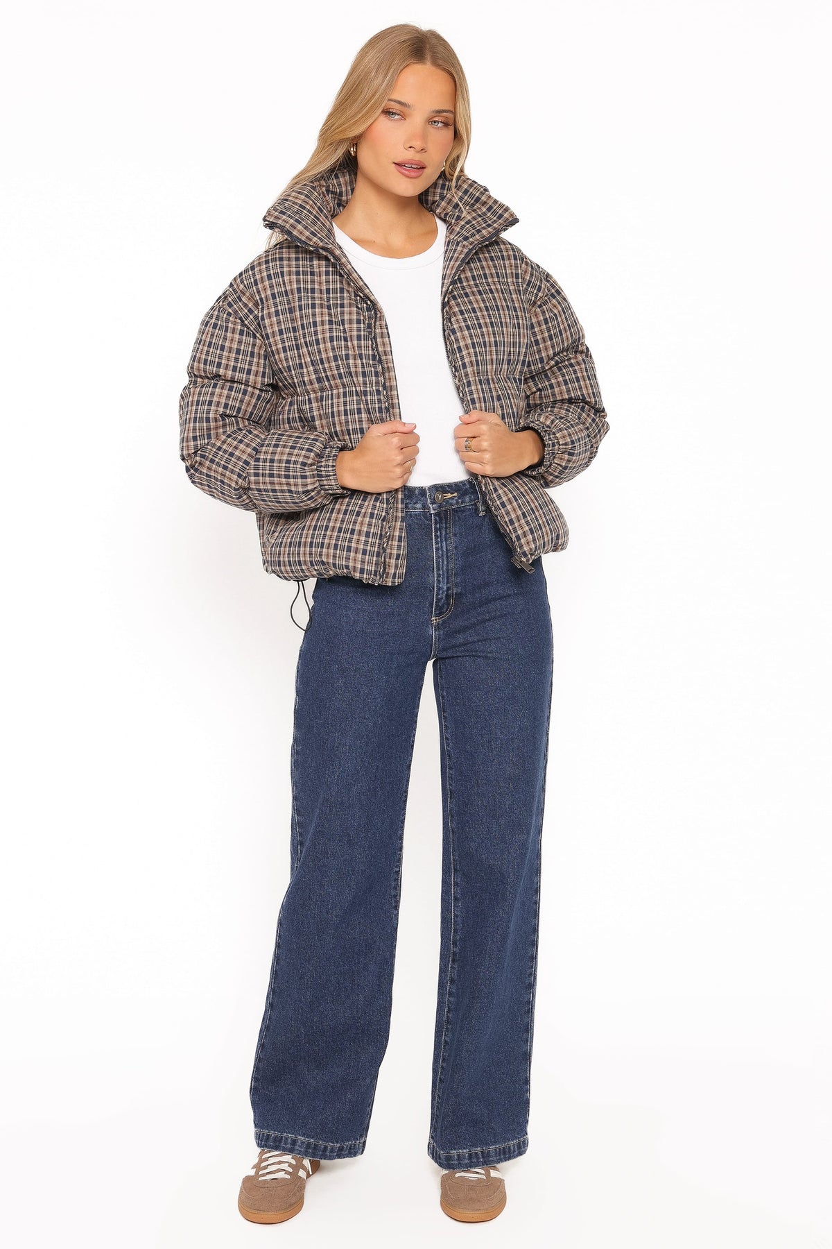 OUTERWEAR Chester Puffer Jacket - Brown Plaid