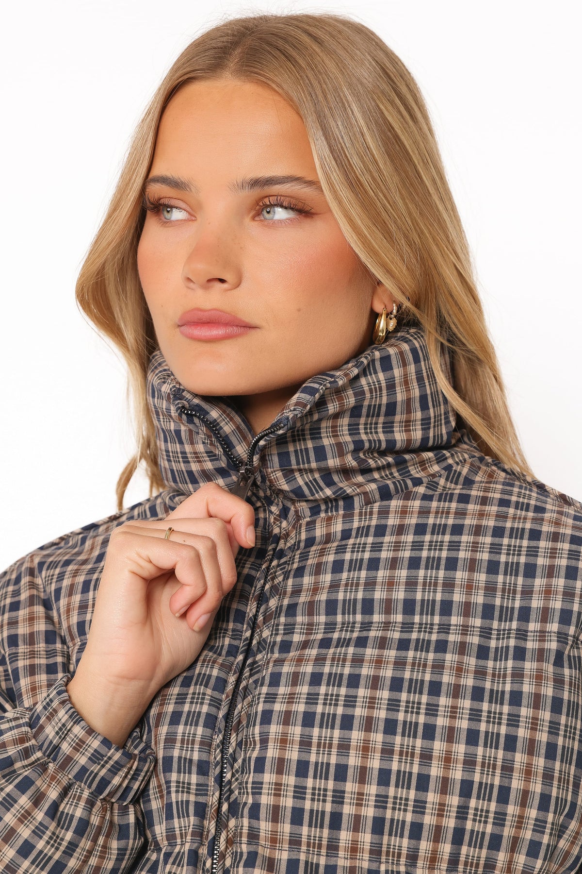 OUTERWEAR Chester Puffer Jacket - Brown Plaid