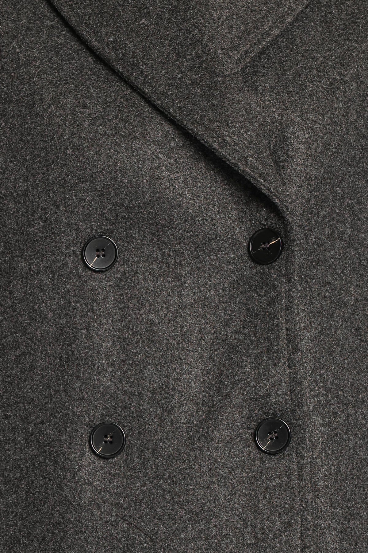 OUTERWEAR Darla Rolled Collar Car Coat - Charcoal Grey