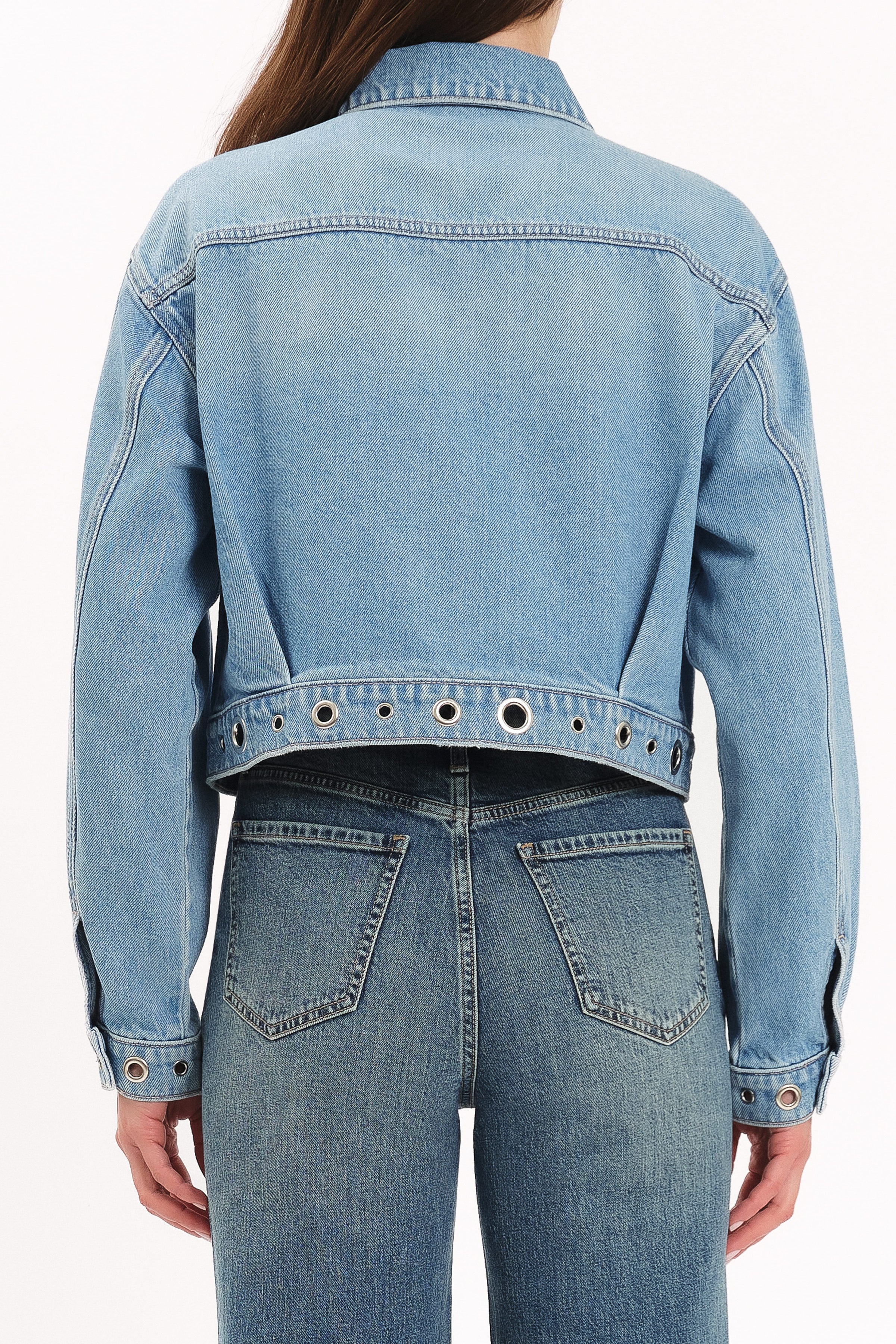 OUTERWEAR Daze Del Mar Cropped Denim Jacket - Pulse