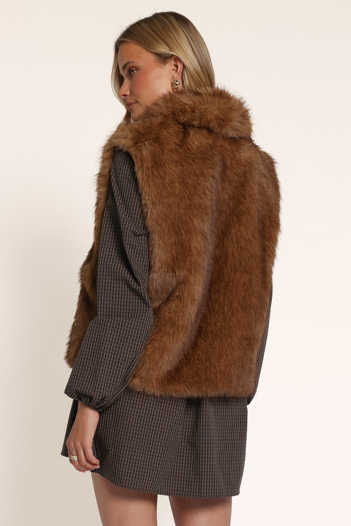 OUTERWEAR Ethel Fur Vest - Light Brown