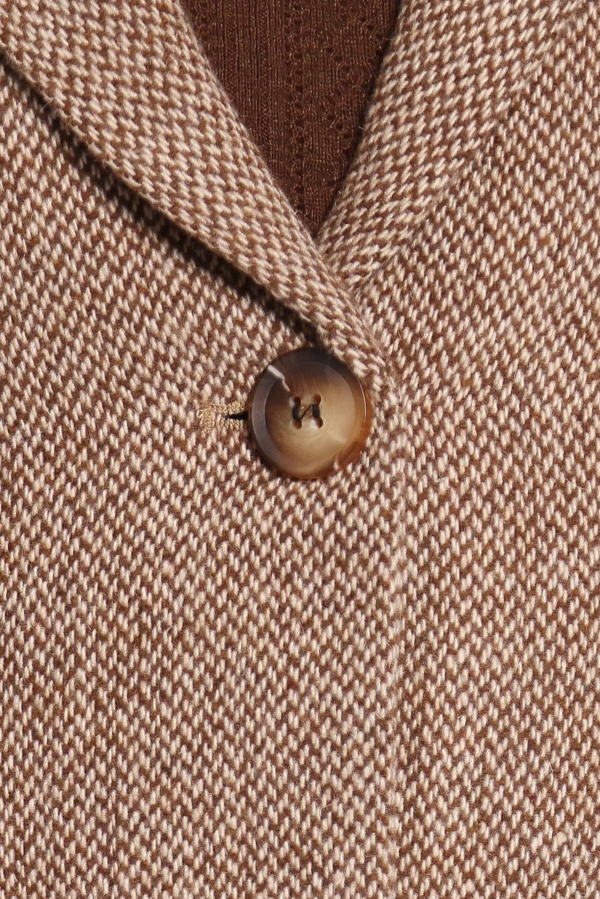 OUTERWEAR Henley Blazer - Brown Houndstooth