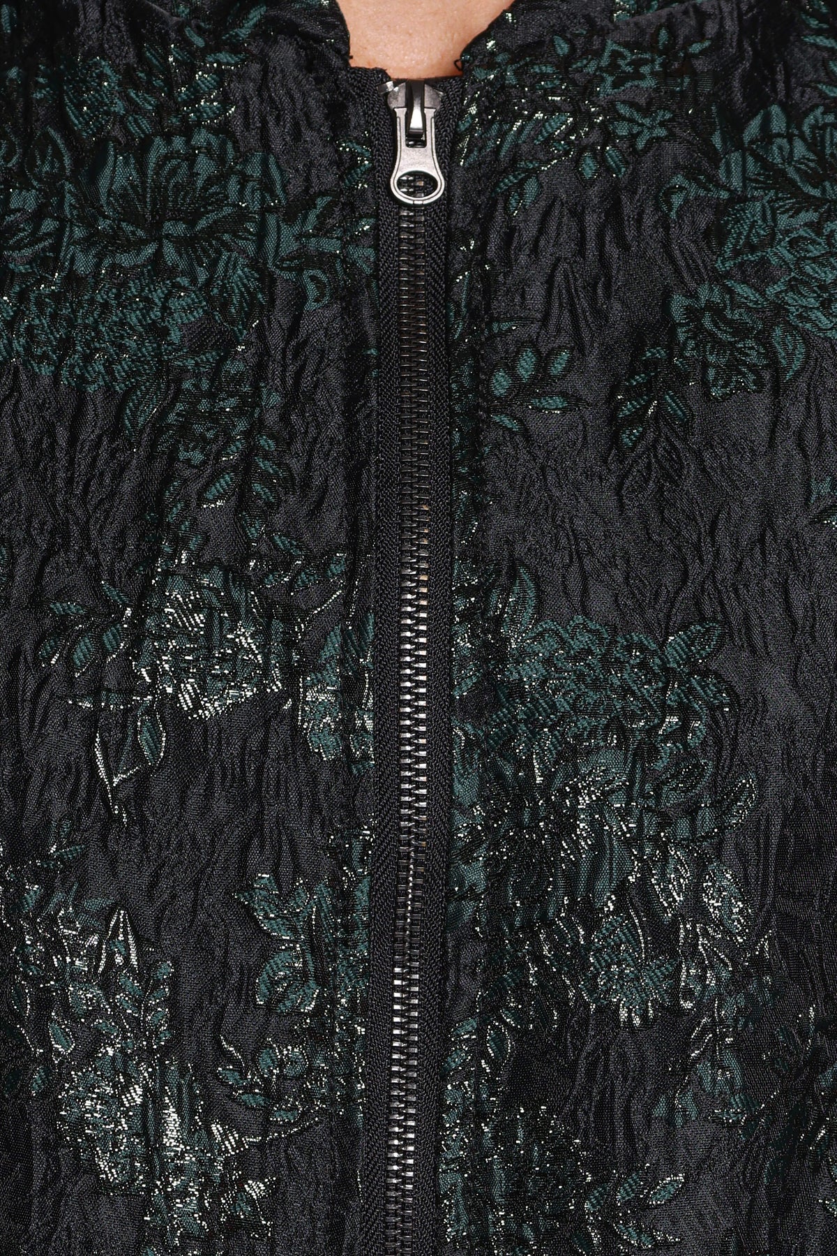 OUTERWEAR Jessie Bomber Jacket - Emerald Brocade