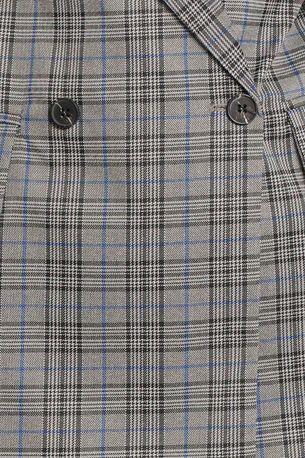 OUTERWEAR Juliette Blazer - Grey/Blue Plaid