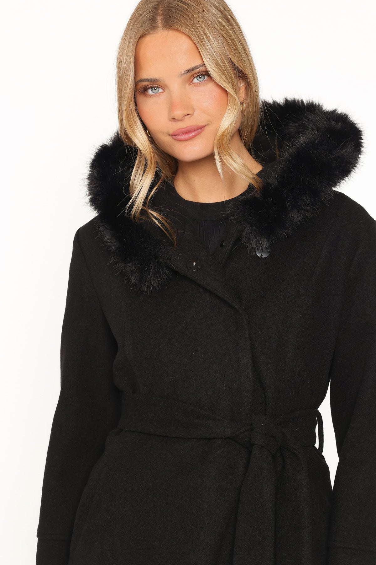 OUTERWEAR Remira Fit And Flare Coat - Black