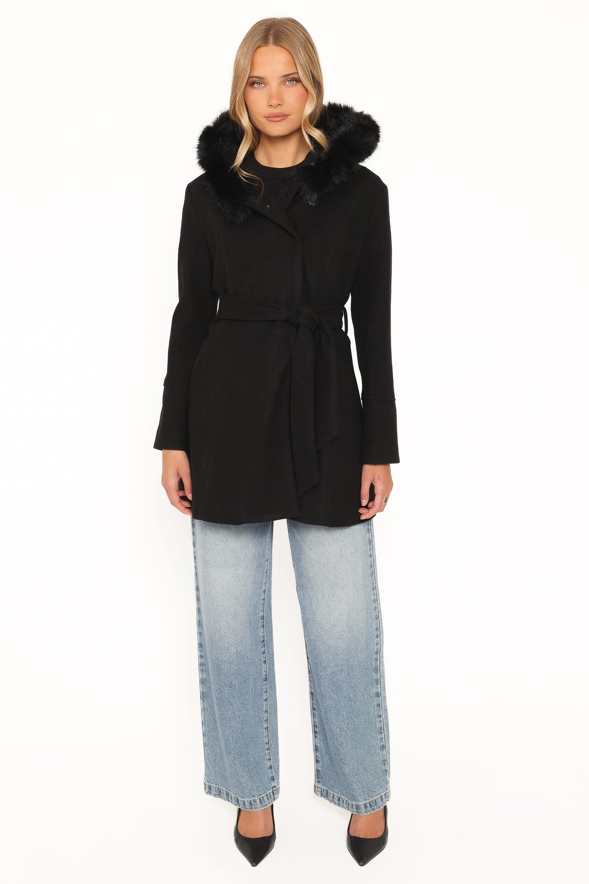 OUTERWEAR Remira Fit And Flare Coat - Black