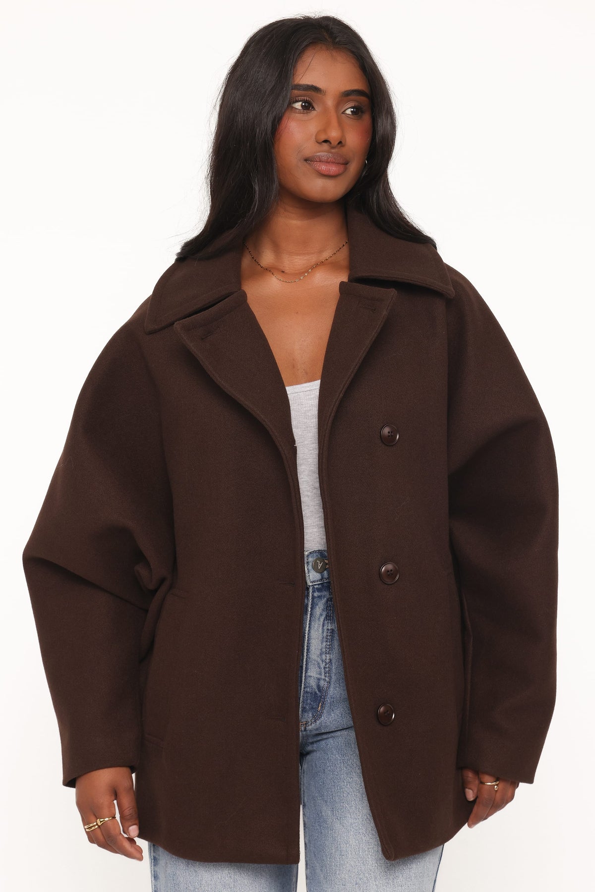 OUTERWEAR Sammie Oversized Coat - Brown