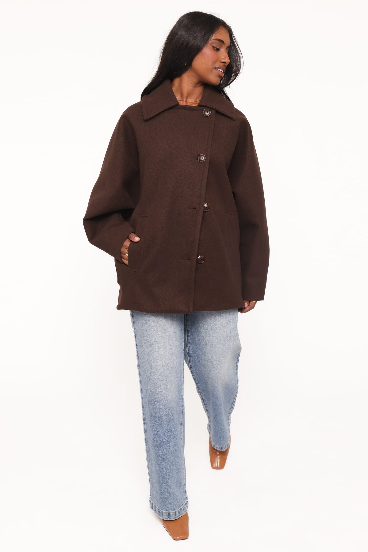 OUTERWEAR Sammie Oversized Coat - Brown