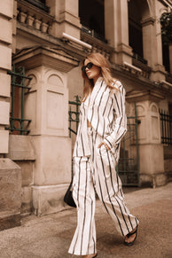 BOTTOMS @Silvia Pant - Cream Stripe (Hold for Winter Essentials)