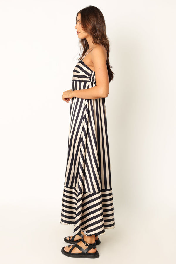 DRESSES @Bree Maxi Dress - Black Stripe