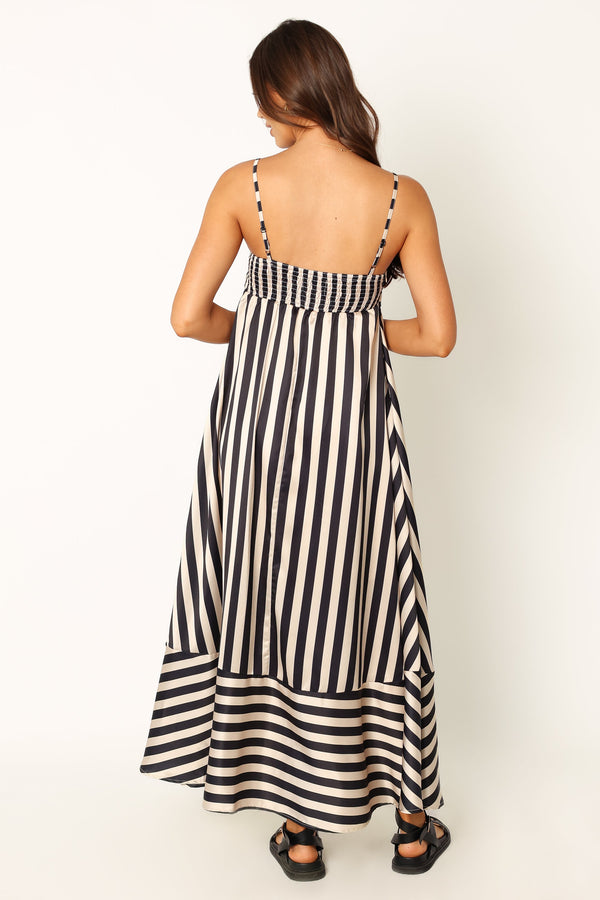 DRESSES @Bree Maxi Dress - Black Stripe