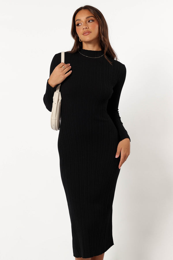 DRESSES @Briar Long Sleeve Dress - Black (Hold for Winter Essentials)