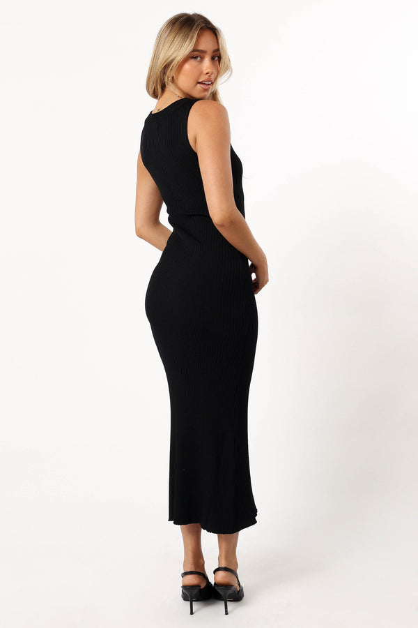 DRESSES @Easton Maxi Knit Dress - Black (Hold for Winter Essentials)