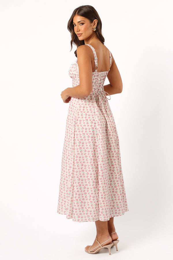 DRESSES @Elodie Midi Dress - Pink Floral