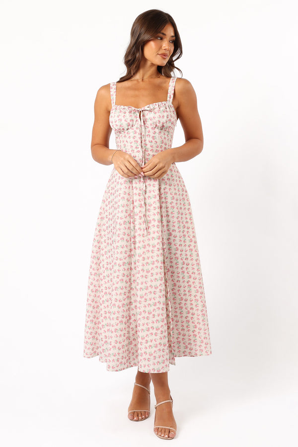 DRESSES @Elodie Midi Dress - Pink Floral