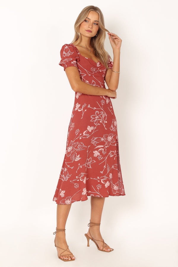 DRESSES @Franklin Dress - Rust Floral