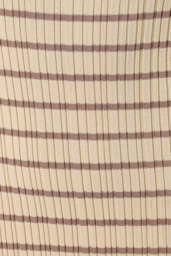 DRESSES @Henry Striped Dress - Cream Mocha (Hold for Cool Beginnings)