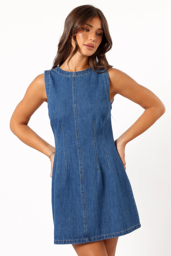 DRESSES @Jovanni Mini Dress - Dark Denim