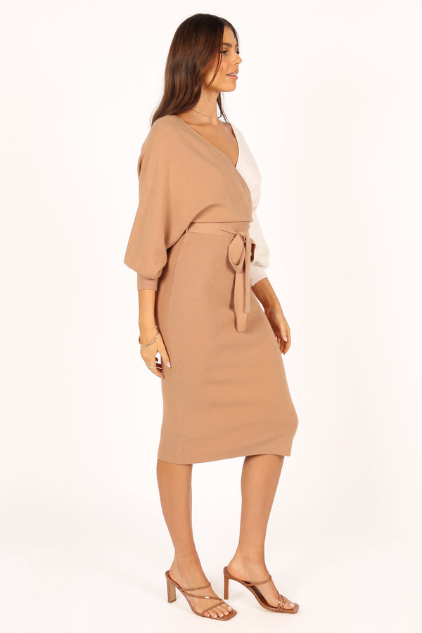 DRESSES Nate Dress - Beige/White